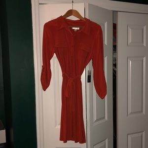 Womens wrap button dress